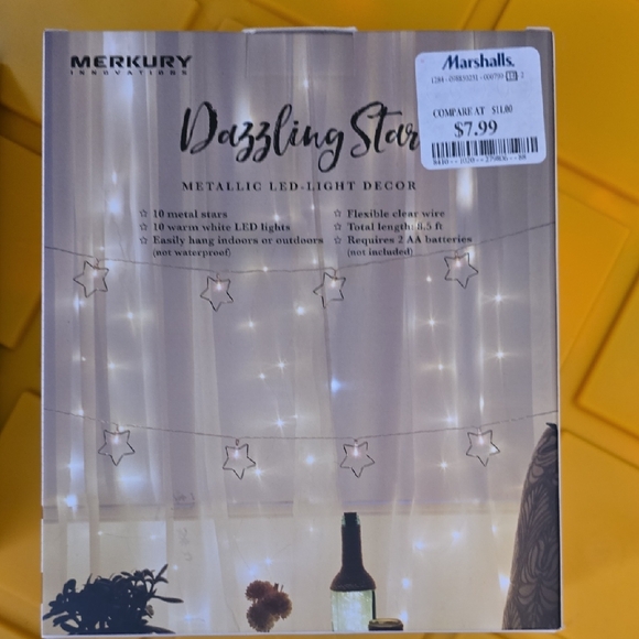 Merkury Metallic Star LED String Lights - Picture 3 of 4